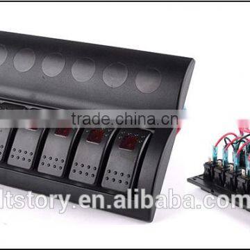 8 GANG LED Waterproof Rorcker Switches Panel With Breaker Back photo-2