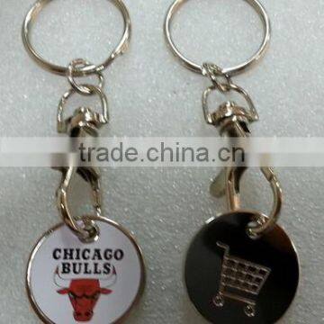 2015 Samples Free Multi-purpose LED OEM Metal,PVC Coin Holder Key Chain for Trollry,Car,Hotel/Keychain photo-3