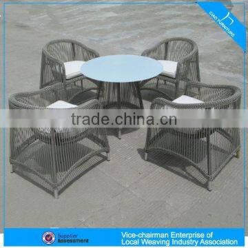 F- CF1225 outdoor garden beautiful furniture round rattan coffee shop table and chair