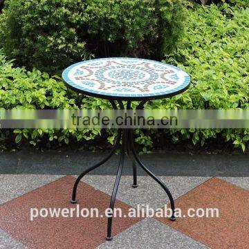 Folding Antirust Wrought Irons Mosaic Table photo-2