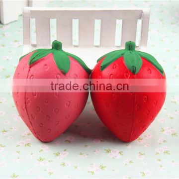 Wholesale PU Cute Squishy Strawberry Toy