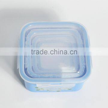 High Quality Stackable 4 Pieces pp Plastic Food Container Set With Lock for Sale photo-6