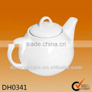 Custom logo white Hand painted ceramic tea pot with filter