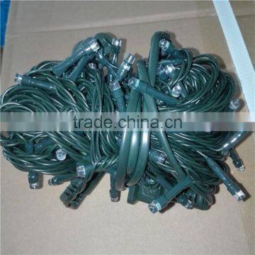 Green/black/clear/white cable led Christmas string light wholesale outdoor decorative led string