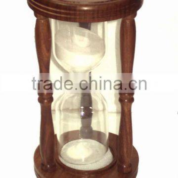 Wooden hourglass sand timer, 30 minute sand timer, 60 minute sand timer, large wood hourglass sand timer