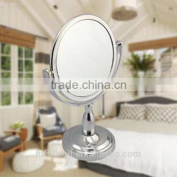 Plasticl double round magnifying cosmetic/ table mirror