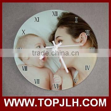 DIY Fancy Design Glass Digital Sublimation Wall Clock for Sale photo-2