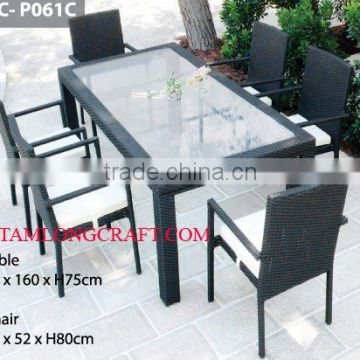 WICKER COFFEE SET/ POLLY RATTAN FURNITURE TCC-P061C