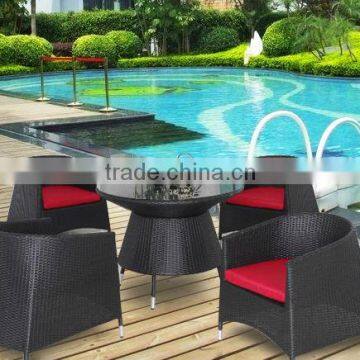 outdoor&indoor wicker round coffee table and chair sets