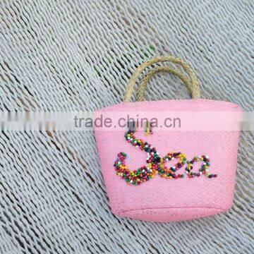 Straw Beach Bag/ Beach Tote Bag/Pompom Beach Bag, Nice Decoration photo-3