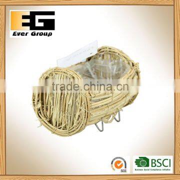 Natural Rattan Flower Pot for Garden Ornaments photo-5
