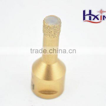 High quality Gold color Diamond hole saws for drilling marble / Brazed diamond core drill bit for granite