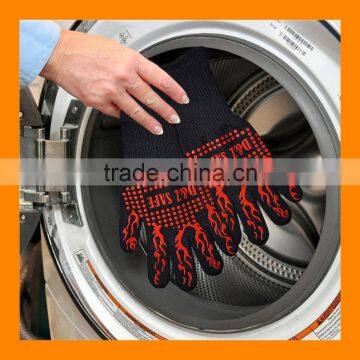 932F Heat Proof Cut Resistant Silicone Hot Surface Handler BBQ Baking Gloves photo-4