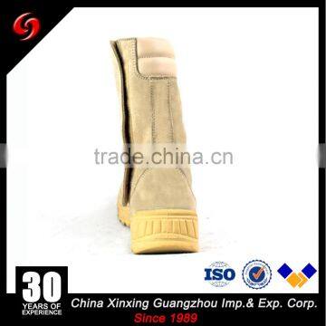 Factory Price Khaki Suede Cow Leather Army Tactical Military Desert Boots With Zipper photo-5