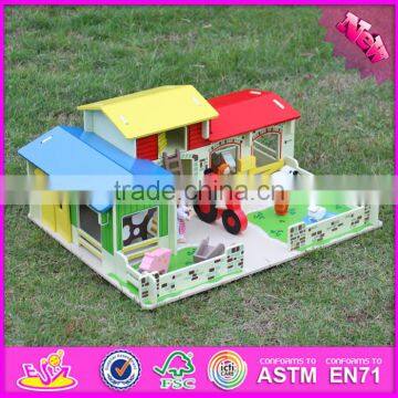2016 New Design Kids Wooden Toy Farm Buildings W06A167 photo-4