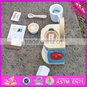 2016 New Design Simulation Home Play Mini Wooden Kids Coffee Maker W10D147 photo-5