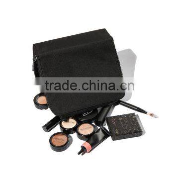 Black pu Leather Designer Makeup Bag With Professional photo-5