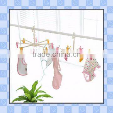 Customized Colorful Cheap Plastic Hanger With 8pcs Samll Lips for Socks Towels Manufacturer photo-2