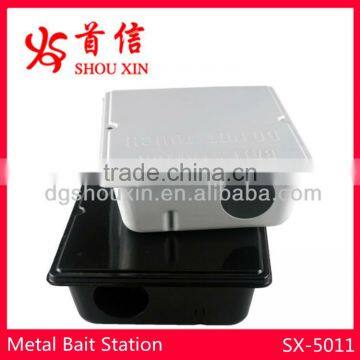 Black metal rodent bait station SX-5011