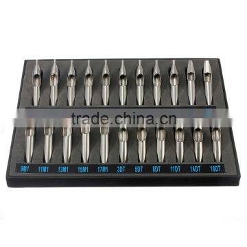 22pcs Pro Tattoo Supply Stainless Steel Tip Kit Machine Gun Grip Set Nozzle photo-3