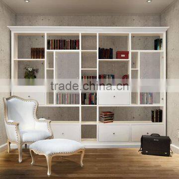 Cabinet divider NEW YORK white painted mahogany wood furniture