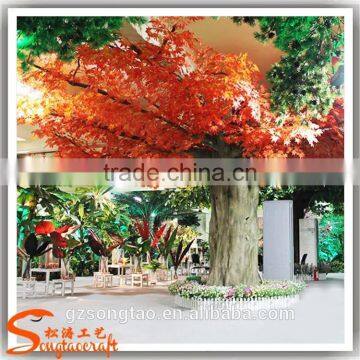Large Outdoor Decoration Artificial Tree Home Decoration Artificial Maple Tree Fiberglass Fake Artificial Red Maple Tree photo-5