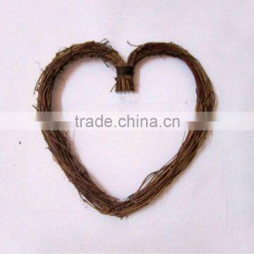 decorative rattan wood heart natural