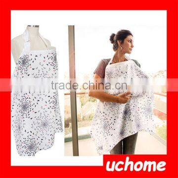 UCHOME OEM Outdoor Colored Light Flower Printed Musilin Breathable And Light Weight Baby Feeder Udder Cover photo-4