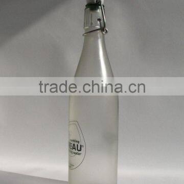 Glass Bottle with flip lid or swing top