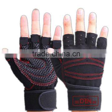 Professional Custom Weight Lifting Gloves with Embroidery Silicon Printing