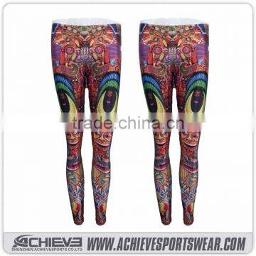 2017Hot Style Customized Sublimated Printing High Waisted Yoga Leggings photo-4