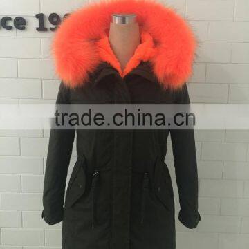 Lady Color Fur Hot Pink Coor Multi Color Parka photo-3