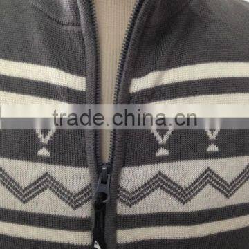 Merino Wool Zip Cardigan Men's Sweater photo-4