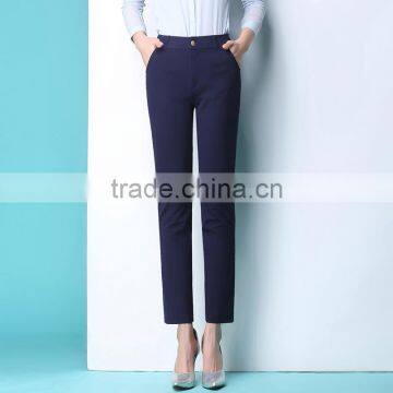 Nine Pants Female Small Straight Pipe Spring 2017 OL High Waist Pants Occupation Skinny Jeans Casual Trousers Custom Made photo-5