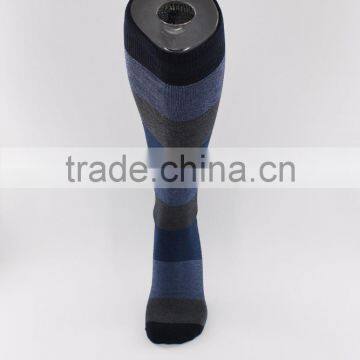 Autumn Winter Season 200 Needles Melanged Cotton Yarn Knee High Socks Men photo-4