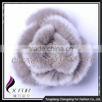 CX-A-38 2016 Cheap Wholesale Bulk Flower Brooch Pin, Latest Fashion Rex Rabbit Fur Pin Brooch photo-6