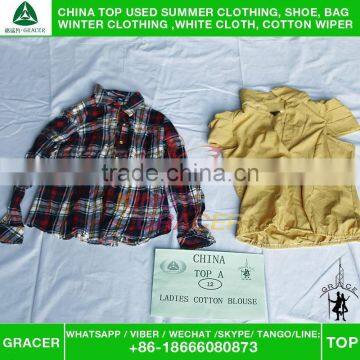 Made In China Stock Brand Name Ladies Cotton Blouse Used Clothes Hot Sale in Usa photo-2