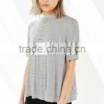 Cheap promotion women fashion tee longline tee