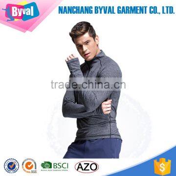 100% Polyester Half Zip Shirts Cationic Single Jersey Shirts photo-2