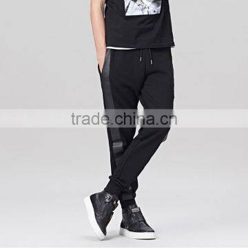 Casual men black wholesale custom jogger pants