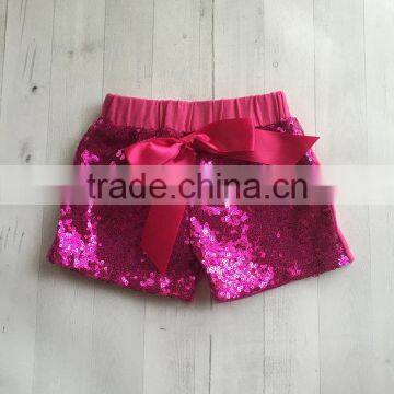 New Latest Designer Baby Leggings Kids Cute Girls Sequin Underwear Teen Girls Wearing Panties Shorts With Bowknot