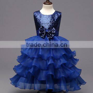 2016 Wholesale Sleeveless Flower Girls Party Dresses Baby Frock Design Pictures photo-3