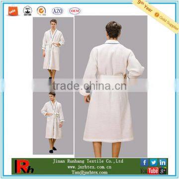 Mens 100% Cotton Waffle Weave Bath Robe