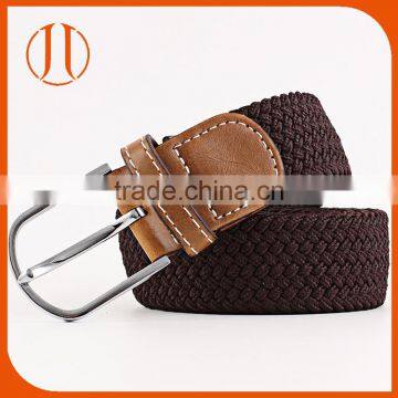 DARK COFFEE Cotton Pin buckle webbing weaving fabric strap belt