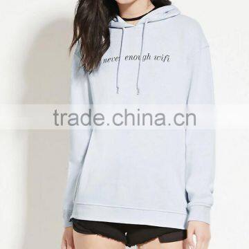 2016 Long sleeves two side zippers plain hoodies women custom print hoodies for adults