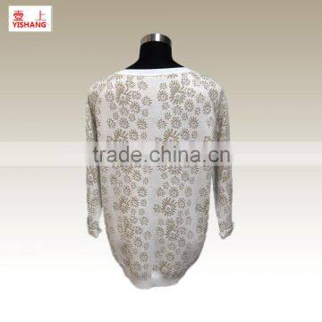 20%Viscose 20%Nylon 18%Wool 12%Acrylic 3%Lurex Beautiful Jacquard Sweater photo-2