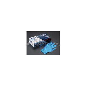 Powered non-sterile blue synthetic nitrile exam gloves for different medical devices