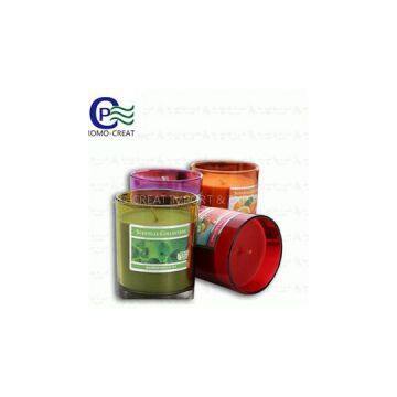 Colorful Floral Cup Natural Craft Candle For Bar