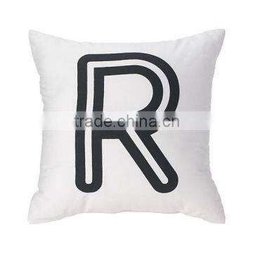 Printed Letter stuffed plush throw pillow