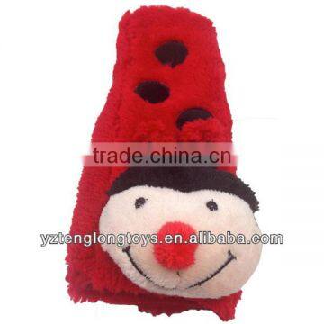 Hot Sale Animal Shaped Plush Ladybug Car Seat Belt Cover